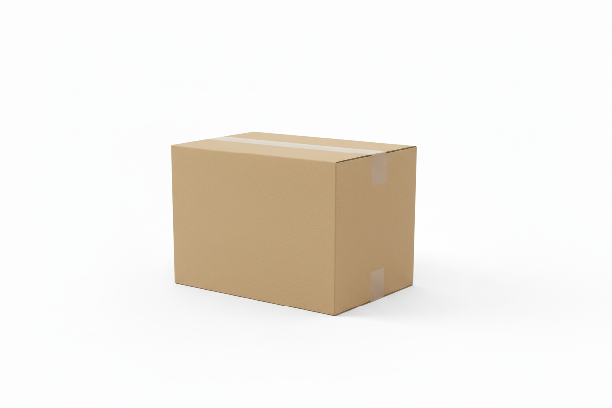 Caja americana de cartón doble marrón 59x39x39 cm para envíos y embalaje
