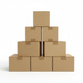 Caja americana de cartón simple marrón 20x20x10 cm para envíos y embalaje