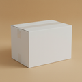 Caja americana de cartón simple blanco 34,5x24,5x23 cm para envíos y embalaje