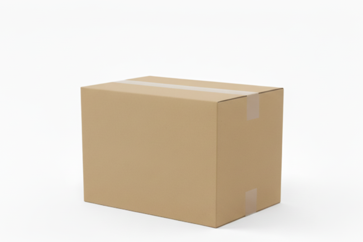 Caja americana de cartón doble marrón 39x29x29 cm para envíos y embalaje