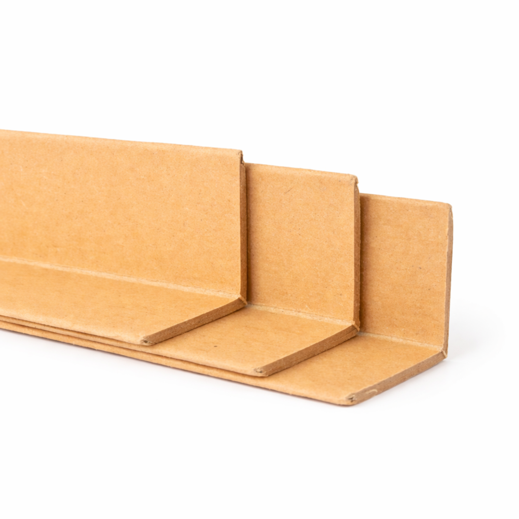 Cantonera de cartón marrón 50mm x 50mm x 1,5 mts. Grosor 5mm | Paquete x 20 cantoneras