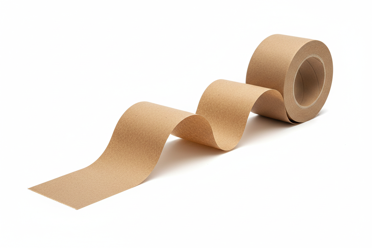 Rollo de cinta adhesiva de papel kraft para cerrar cajas y paquetes