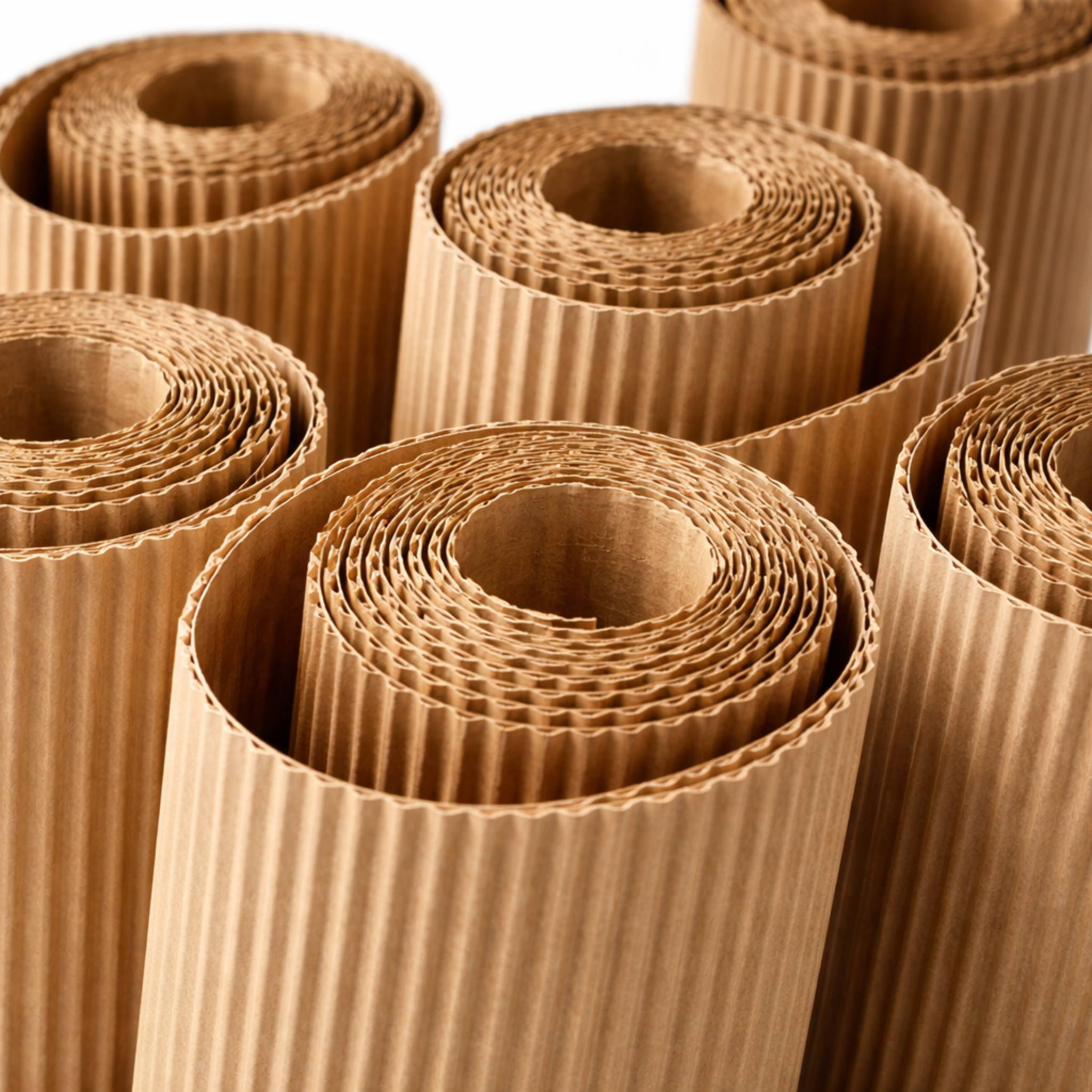 Cartón ondulado en rollo 250g/m² marrón 120cm x 50m