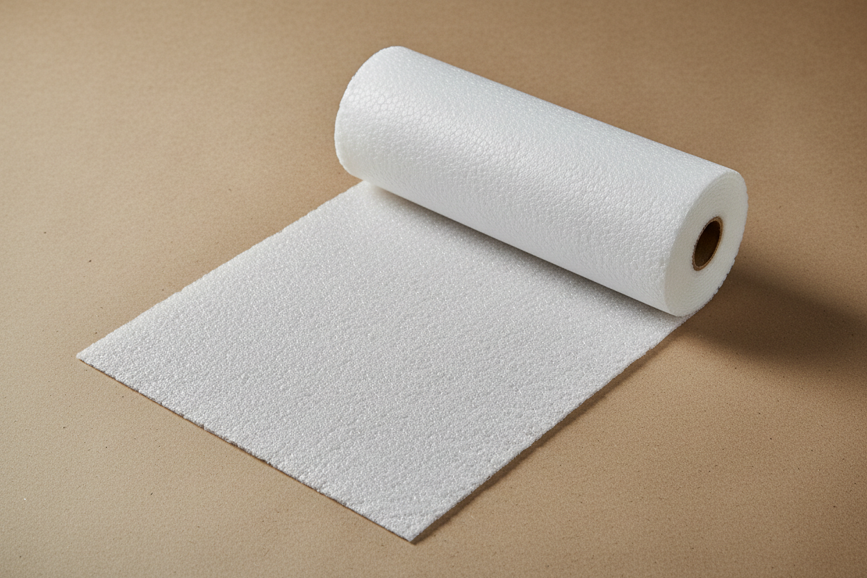 Mini rollo de film de espuma blanco para protección rápida en packing 150cm x 50m